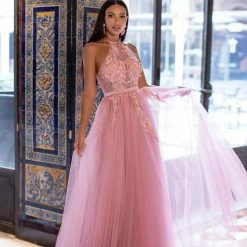 A&N Boutique Otavia Tulle Gown - Pink