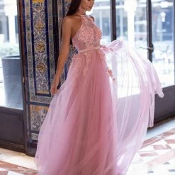 A&N Boutique Otavia Tulle Gown - Pink