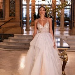 A&N Boutique Spain Collection Valeriya Beaded Tulle Gown