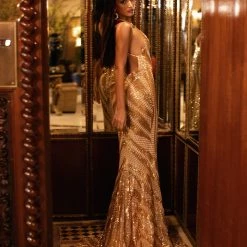 A&N Boutique Luciya Sequin Gown - Gold