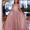 A&N Boutique Spain Collection Amiyah Glitter Gown - Rose Gold