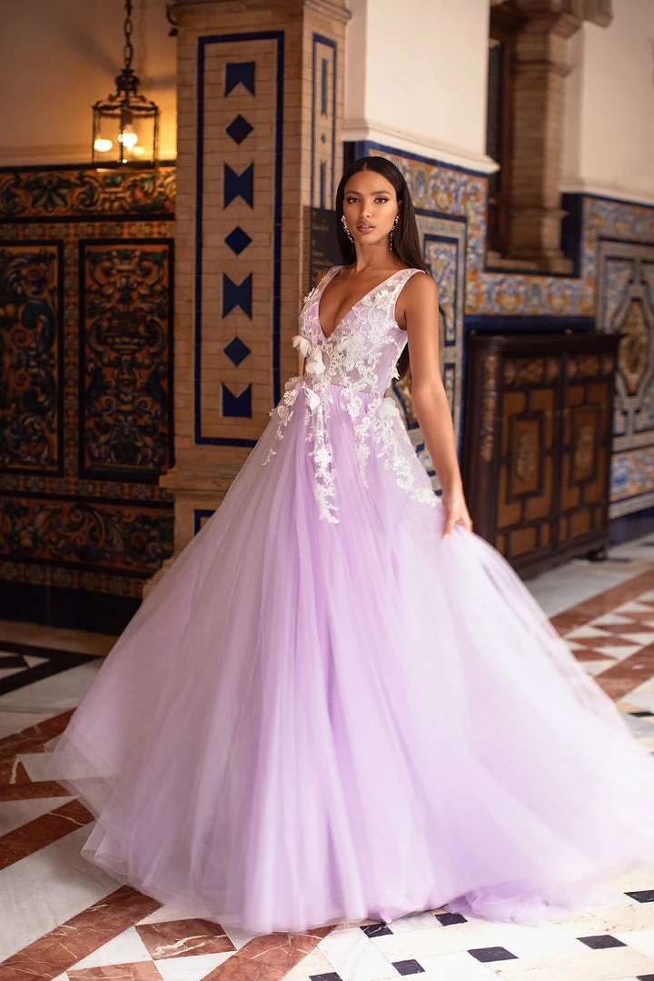 A&N Boutique Kailani Tulle Gown - Lilac Spain Collection 7 A&N Boutique Kailani Tulle Gown - Lilac Spain Collection