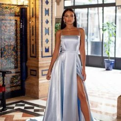 A&N Boutique Spain Collection Bianca Satin Gown - Sky Blue 8 A&N Boutique Spain Collection Bianca Satin Gown - Sky Blue