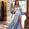 A&N Boutique Spain Collection Bianca Satin Gown - Sky Blue