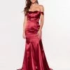 Clearance Sale A&N Luxe Nivi Satin Gown - Burgundy