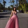 A&N Boutique Made To Order A&N Jalicia Beaded Tulle Gown - Dusty Pink