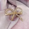 Glazori Jewels Clips Pink Crystal Bow Hair Clip