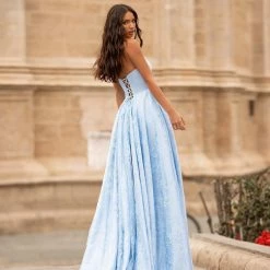 A&N Boutique Spain Collection Coletta Lace Gown - Sky Blue
