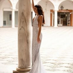A&N Boutique Lili Sequin Gown - Silver Spain Collection 12 A&N Boutique Lili Sequin Gown - Silver Spain Collection