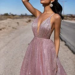 A&N Boutique A&N Luxe Electra Glitter Gown - Rose Gold Made To Order 10 A&N Boutique A&N Luxe Electra Glitter Gown - Rose Gold Made To Order