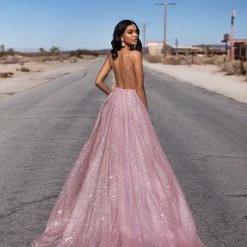 A&N Boutique A&N Luxe Electra Glitter Gown - Rose Gold Made To Order