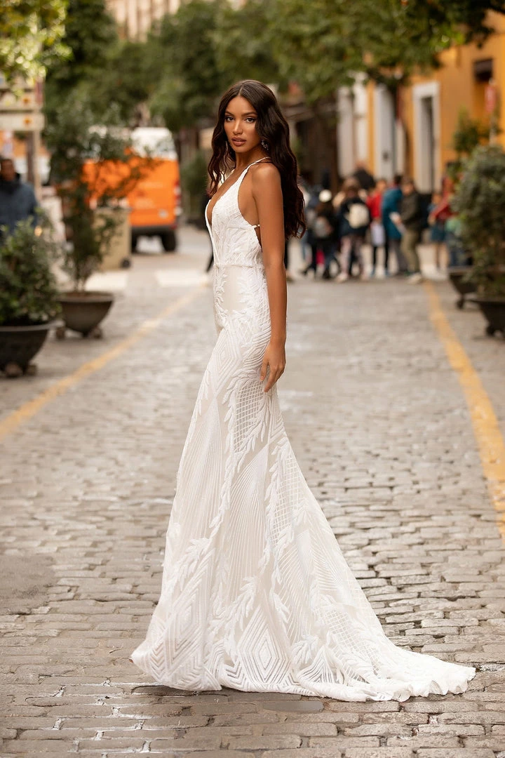 A&N Boutique Luvena Sequin Gown - White 6 A&N Boutique Luvena Sequin Gown - White