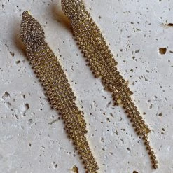 Glazori Jewels Glazori Lauretta Gold Crystal Drop Earrings