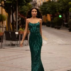 A&N Boutique Ramira Sequin Gown - Emerald 10 A&N Boutique Ramira Sequin Gown - Emerald