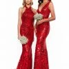 A&N Boutique Made To Order A&N Bridesmaids Crown Sequin Gown - Red 1 A&N Boutique Made To Order A&N Bridesmaids Crown Sequin Gown - Red