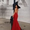 A&N Boutique Made To Order A&N Luxe Nerissa Crepe Gown - Burnt Orange