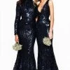 A&N Boutique A&N Bridesmaids Crown Sequin Gown - Navy