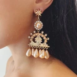 Glazori Jewels GLAZORI Gigi Earrings With Rose Gold Drop Pearls