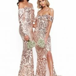 A&N Boutique A&N Bridesmaids Kora Sequin Gown - Rose Gold Made To Order