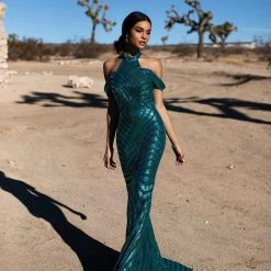 A&N Boutique Made To Order A&N Luxe Zella Sequin Gown - Emerald