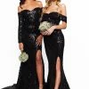 A&N Boutique A&N Bridesmaids Amara Sequin Gown - Black