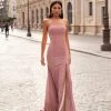 A&N Boutique Camala Lurex Gown - Dusty Pink