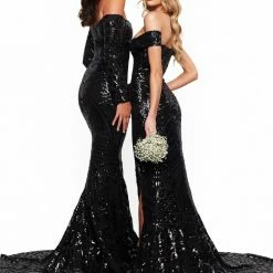 A&N Boutique A&N Bridesmaids Kora Sequin Gown - Black Made To Order