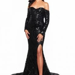 A&N Boutique A&N Bridesmaids Amara Sequin Gown - Black