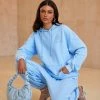 Alamour The Label Luxe Essentials Kylie Oversized Sweatshirt - Blue 1 Alamour The Label Luxe Essentials Kylie Oversized Sweatshirt - Blue