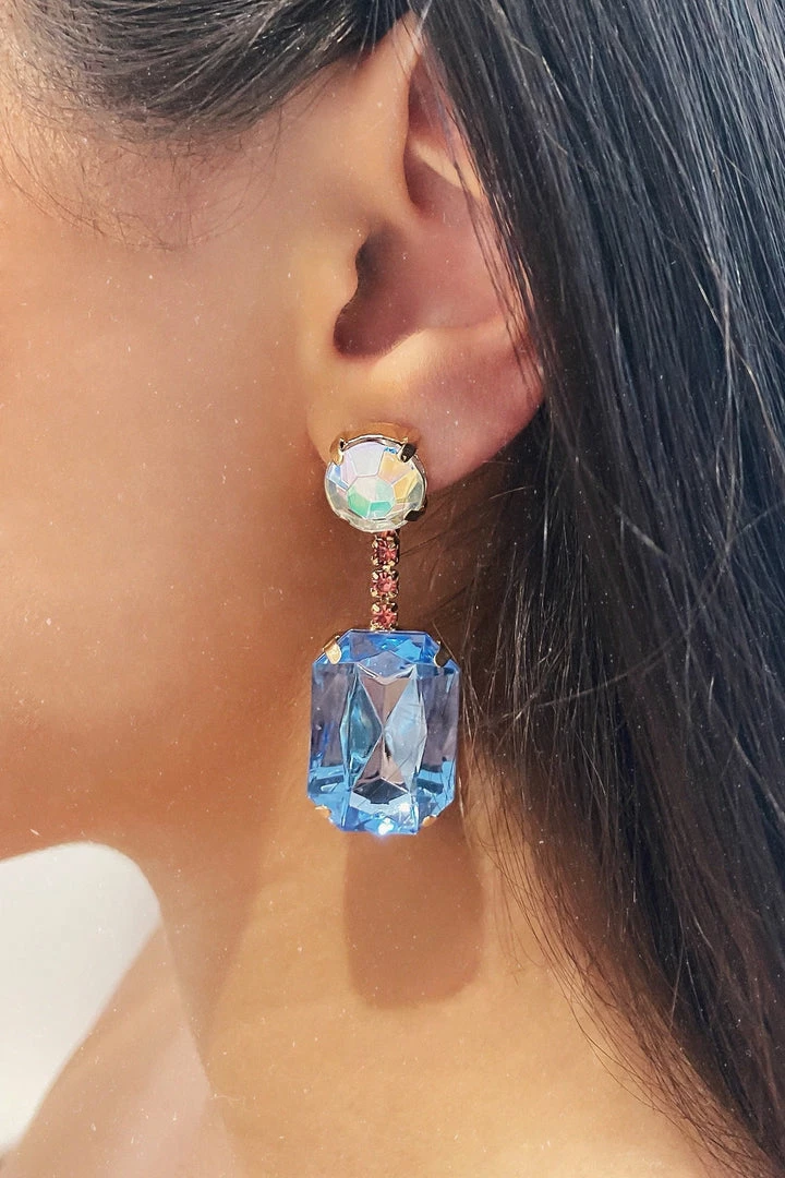 Glazori Jewels Glazori Kora Blue Crystal Drop Earrings 3 Glazori Jewels Glazori Kora Blue Crystal Drop Earrings