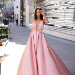 A&N Boutique A&N Luxe Ayana Satin Gown - Baby Pink