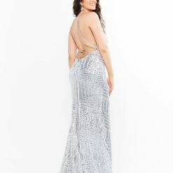 A&N Boutique A&N Curve Cosmo Sequin Gown - Silver Made To Order