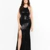 A&N Boutique A&N Curve Cosmo Sequin Gown - Black Made To Order