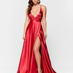 A&N Boutique A&N Luxe Dimah Satin Gown - Red