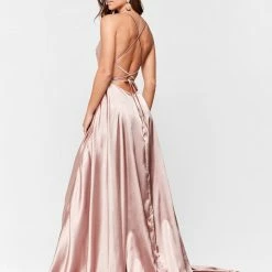A&N Boutique Made To Order A&N Luxe Dimah Satin Gown - Mauve