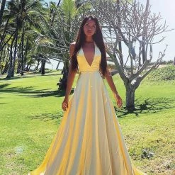 A&N Boutique A&N Luxe Amani Satin Gown - Yellow Made To Order