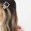 Glazori Jewels Rose Gold Crystal Square Hair Clip