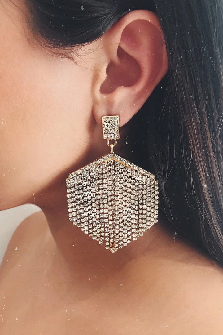 Glazori Jewels Glazori Elmira Gold Crystal Drop Earrings 3 Glazori Jewels Glazori Elmira Gold Crystal Drop Earrings