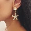 Glazori Jewels Glazori Nadia Gold Textured Starfish Earrings
