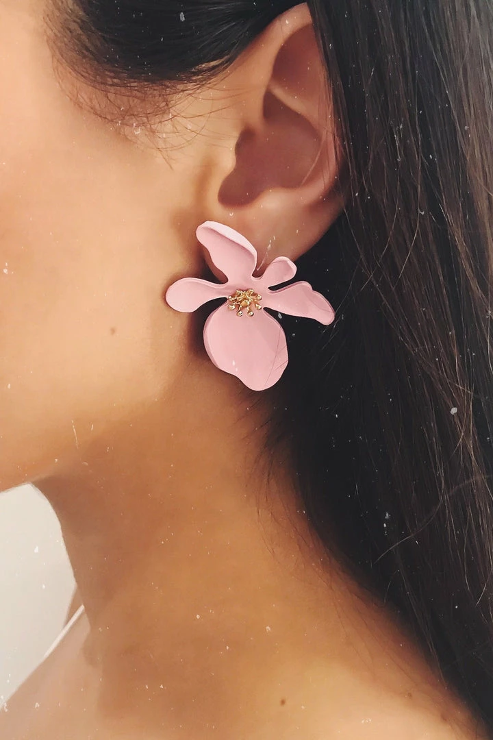 Glazori Jewels Glazori Ivanna Pink Flower Earrings 3 Glazori Jewels Glazori Ivanna Pink Flower Earrings