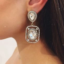 Glazori Jewels Glazori Katya Gold Crystal Drop Earrings