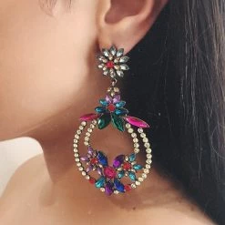 Glazori Jewels Glazori Kendall Multi Coloured Gem Drop Earrings