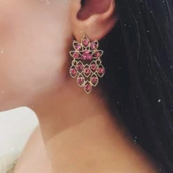 Glazori Jewels Glazori Lilou Pink Crystal Earrings