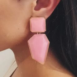 Glazori Jewels Glazori Roxy Pink Statement Earrings