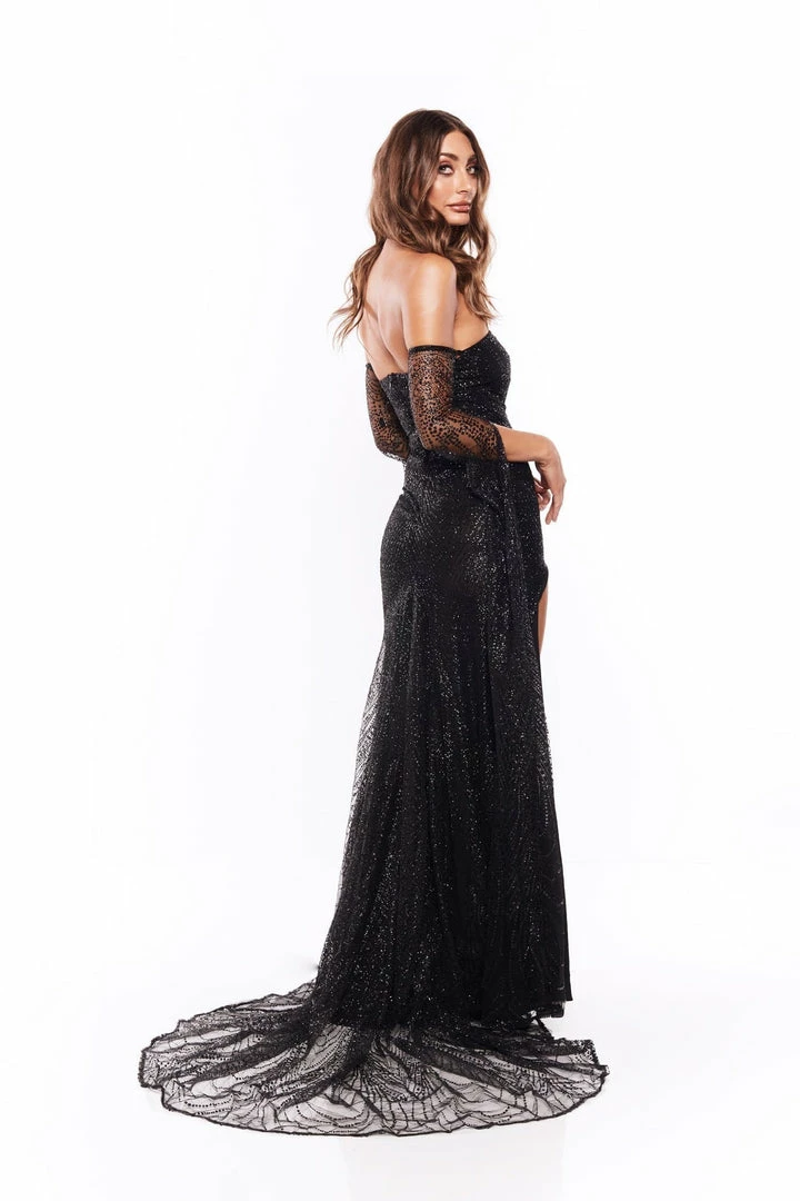 Alamour The Label Jocelina Glitter Gown - Black 8 Alamour The Label Jocelina Glitter Gown - Black