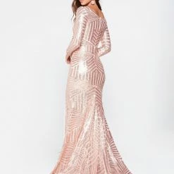 A&N Boutique A&N Kaya Sequin Gown - Rose Gold