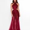 A&N Boutique A&N Luxe Ximena Beaded Gown - Burgundy