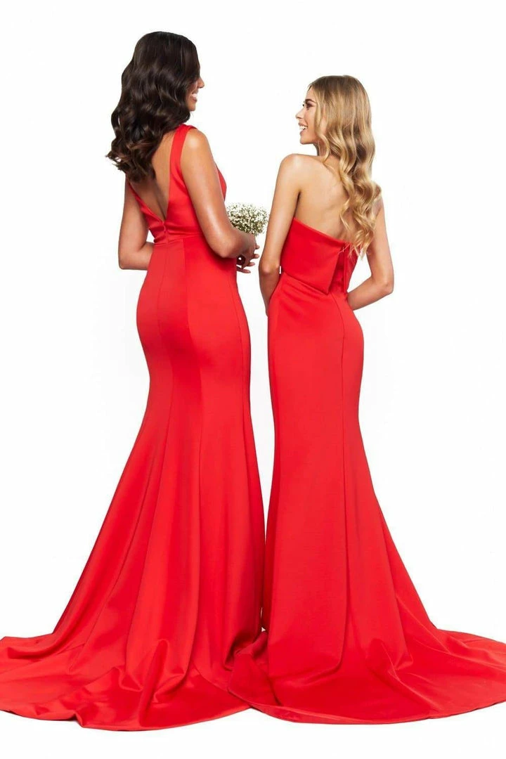 A&N In Stock A&N Lola Gown - Red Mermaid Train 4 A&N In Stock A&N Lola Gown - Red Mermaid Train