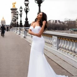 Alamour The Label Ready To Wear Madelina Satin Gown - White