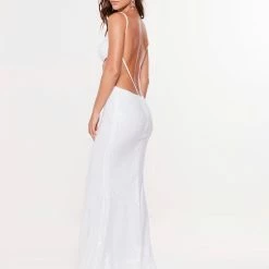 A&N Boutique A&N Luxe Eneya Sequin Gown - White